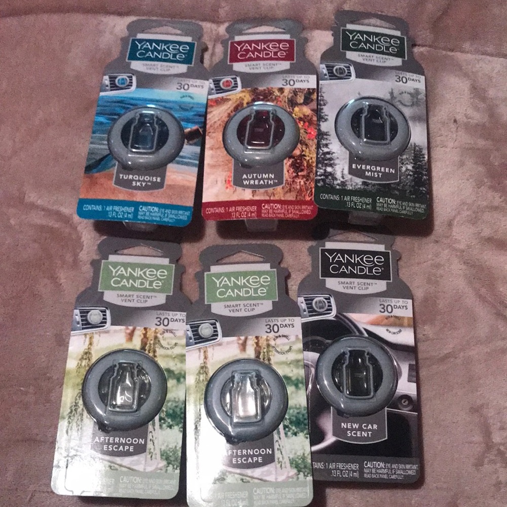 Set of 6 vent clip car fresheners